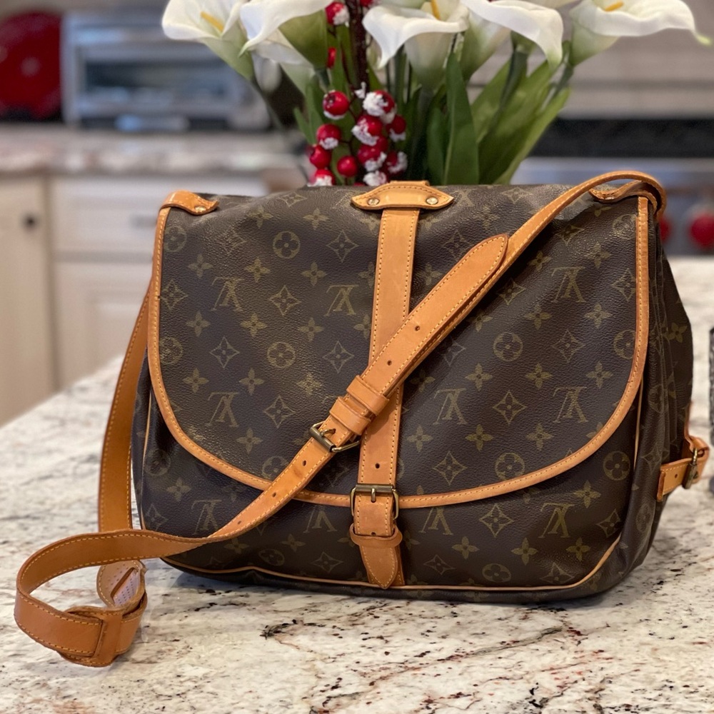 🌺 AUTH Louis Vuitton Saumur 35 🌺 VINTAGE & EXCELLENT CONDITION